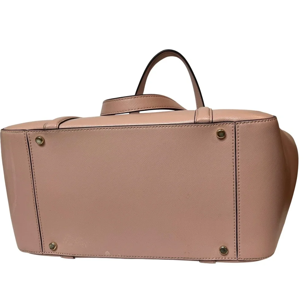 Kate Spade New York Pink Saffiano Leather‎ Triple Compartment Tote Bag Large